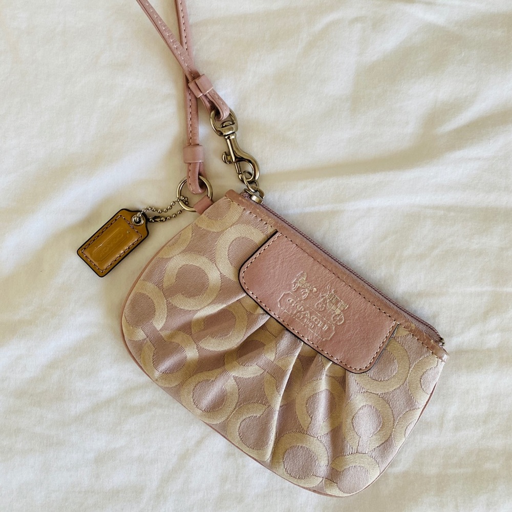 Coach Pink CC Wristlet
